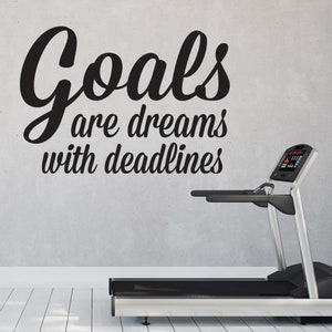 Goals, Gym, Gym Wall Decal, Gym Wall Art, Gym Decor, Gym Decals, Wall Art, Wall Decor, Wall Decals, Wall Stickers, Fitness - SKU:GOALS