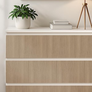 Bologna Malm Overlay, Furniture Dresser Laminated Appliques, Textured Wood Imitation, DIY Furniture Makeover, SKU:BOMA