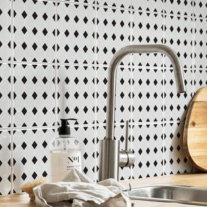 Barton Tile Stickers, Vintage Victorian Tile Pattern, Waterproof, Diy Peel and Stick Backsplash, PACK of 10, SKU:BART