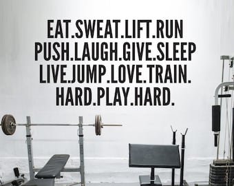 Gym, Quotes, Workout Stickers, Motivational Quote, Gym Wall Decal, Sports Decals, Exercise Sticker, Fitness Stickers, Wall Decal - SKU:ESLRP