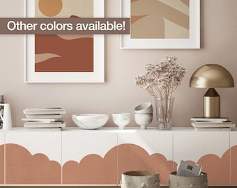Clouds Furniture Decals, Mid Century Boho, Adhesive Vinyl to Cover Furniture, Color Blocking, Nursery Stickers - SKU:CLXC