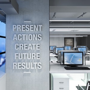 Create Results, Office Wall Art, 3D, Wall Art, Office Decor, Office, Quote, Office Art, Quotes, Wall Decor, Inspirational Quotes - SKU:PACR