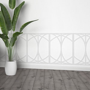 Painéis de parede em estilo francês, lambris, painéis decorativos em 3D, painéis em lambris, parede de destaque em 3D, forjado francês - SKU:FREN