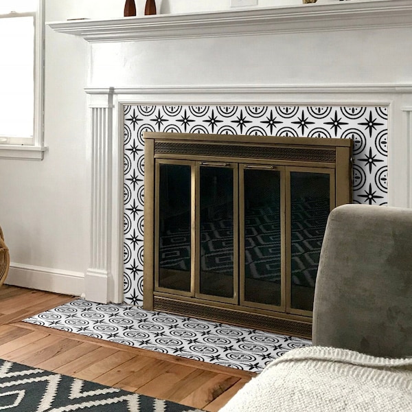 Tile Stickers Fireplace Etsy