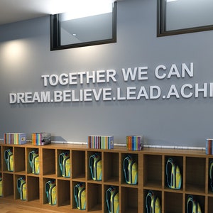 Together We Can Dream Believe Lead Achieve , classroom decor , School teacher motivation, classroom decoration, leadership school - SKU:CLA2