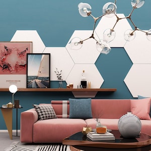 Honeycomb Decorative Wall Art, 9 Hexagons per pack, Hexagon Shape, Geometric Wall Design - SKU:HEX9