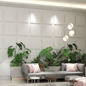 3D Large Wall Art, 3D Wall Panels, Decorative Wall Panels, 3D Accent Wall Panels, Mid Century Modern, Interior Design - SKU:SQUA