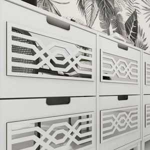 Aztec Pattern, Furniture Appliques, Ställ Shoe Cabinet Compatible, Mirror, Furniture Overlays, Mirrored Furniture, SKU: AZT-STALLMI