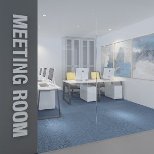 Meeting Room, Office Sign, Typography, Inspirational, Motivational,  Wall Decore, Wall Phrase, SKU:MR3D
