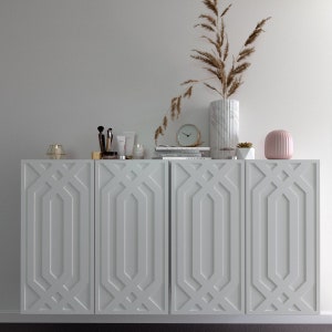 Aztec, 2 Doors, Furniture Appliques, Fretwork, Furniture Decor, Ivar Kits, Overlay, Furniture Hardware, Ornaments, SKU:AZTIV