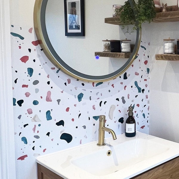 Terrazzo Adhesive Film, Waterproof, Kitchen Backsplash - SKU:TAFKB