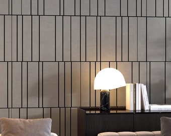 Concrete Decorative Panels, 3D Wall Cladding, Accent Wall Design, Symmetric Lines, SKU:WPCN