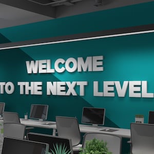 Willkommen Schild - Willkommen auf dem nächsten Level - Dimensional Buchstaben Zeichen - SKU: WTNL