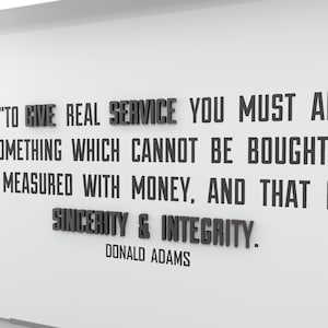 Quote To Give Real Service Inspirational Workplace Productivity Gift Wall Art Mindfulness Gift Decor Office Decor- SKU:GIRESE