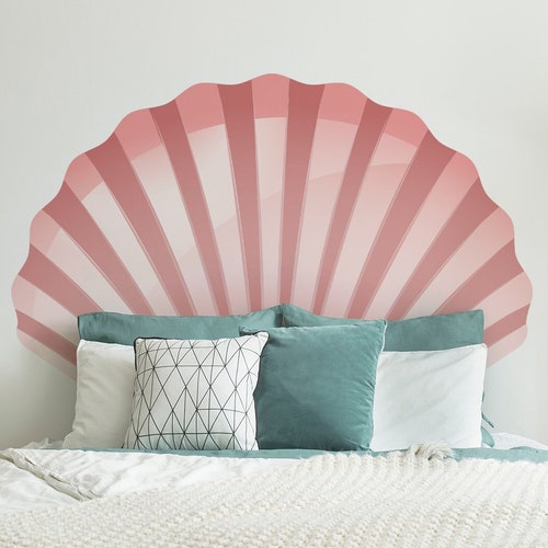 Pink Shell Headboard Decal Arch Wall Decal Headboard Sticker Etsy