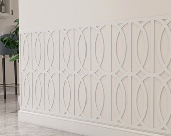 3D Art Deco Wainscot Paneling, 3D Wall Panels, Vintage Decorative Wall Panels, Wall Moulding Kit, SKU:ARDE