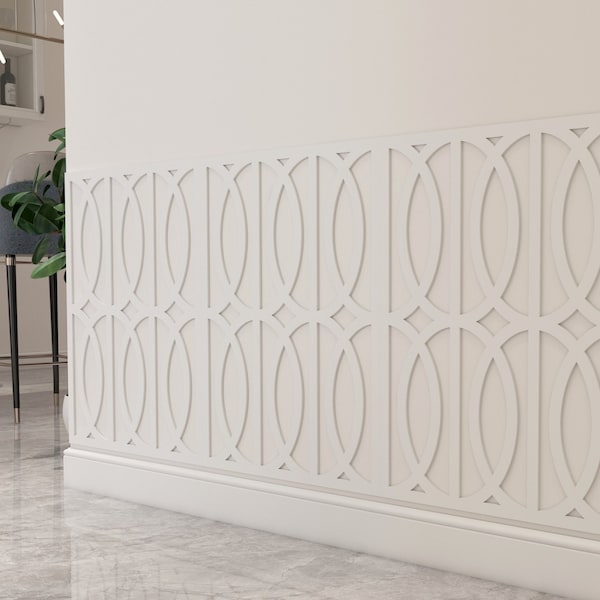 3D Art Deco Wainscot Paneling, 3D Wall Panels, Vintage Decorative Wall Panels, Wall Moulding Kit, SKU:ARDE
