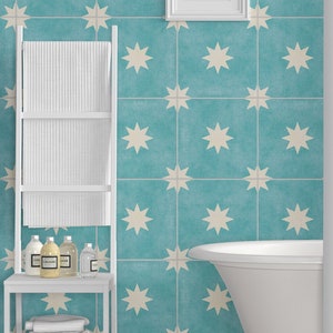 Kitchen and Bathroom Backsplash, Floor Tile Decal - Backsplash Tile Sticker - Stair decals - Removable - Pack of 10 - SKU:STARD