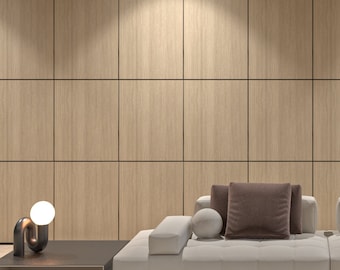 Light Wood Decorative Panels, 3D Wall Cladding, Accent Wall Design, Symmetric Lines, SKU:CARE