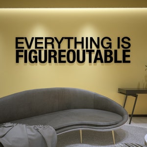 Everything is Figureoutable, Quote Wall Art, Affirmation Wall Hanging, Christian Wall Decor, SKU:EVIF