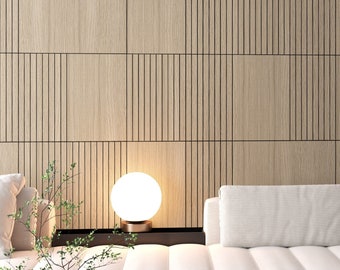 Light Wood Decorative Panels, Wainscot Paneling, Accent Wall Design, Easy Installation, SKU:MXCP