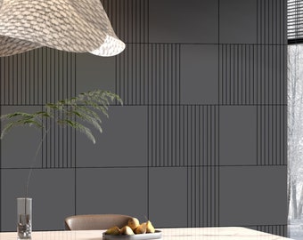 Dark Grey Decorative Panels, 3D Wall Cladding, Accent Wall Design, Easy Installation, SKU:MXDG