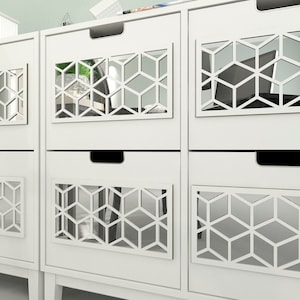 Sintra Pattern, Refurbish, Ställ Shoe Cabinet Compatible, Mirror, Glam Decor, Mirrored Furniture, SKU: SISTALLMI