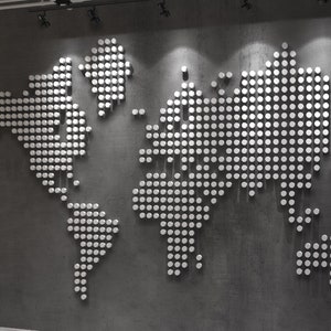 3D World Wall Map of the World Map , Elevated Office Decor, Home Decor  - SKU:BWMW