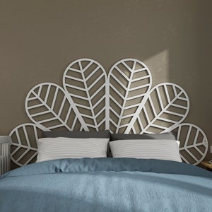 3D Flower Headboard, Decorative Wall Panels, Above Bed Decor, Modern Hanging Headboard, SKU:FLHD