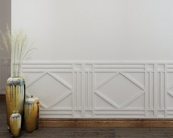 Traditional Wainscot, 3D Decorative Wall Panels, Wainscot Paneling, 3D Accent Wall, Wall Hanging Decor - SKU:GPTW