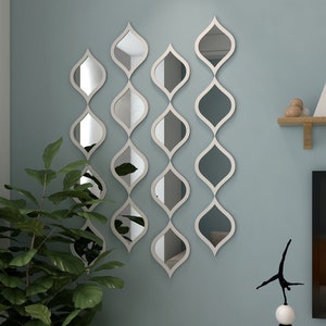 Drop Mirrors, 3D Wall Decor Mirror, Decorative Mirror, Gold and Silver Mirror, Modern Home Decor, 3D Art Mirror, SKU:DROMI