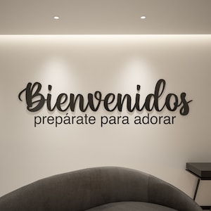 Bienvenidos, Préparate para adorar, Spanish Sign, Inspirational, SKU:BIEN