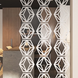 Room Separator, Partition Hanging, Contemporary Wall Hanging, Room Divider, Diamond Pattern, Room Decor, SKU:MO71