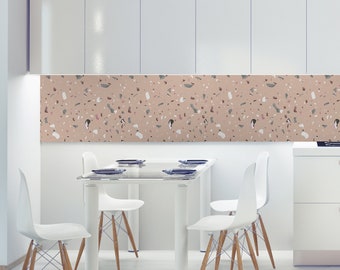 Old Pink Terrazzo Adhesive Film, Waterproof, Kitchen Backsplash - SKU:OPTAF