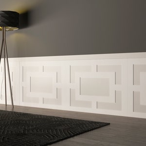 Mid Century Wainscot, 3D Wall Panels, Wainscot Panels, 3D Accent Wall, Decorative Wall Panels - SKU:MDWA