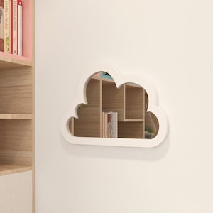 Cloud Shaped Mirror, Nursery Wall Mirrors, Kids Room Wall Mirror, Montessori Kids, Kids Bedroom Décor, SKU:CLMI