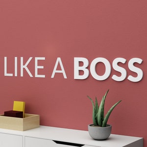Like a Boss Sign - Boss Lady Sign - Girl Boss Sign - Home Office - SKU:LBSS