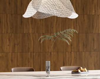 Dark Wood Decorative Panels, Wainscot Paneling, Accent Wall Design, Easy Installation, SKU:MXWO