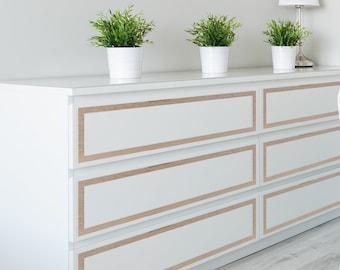 Faro Malm Overlay, Furniture Dresser Laminated Appliques, Textured Wood Imitation, SKU:FRWO