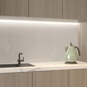Splashback Glossy White, Backsplash Easy Fit, Kitchen Panels, Kitchen Decor Backsplash Design Decoration, SKU:BKWG