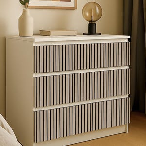 Kyoto Malm Overlay, Furniture Dresser Laminated Appliques, Textured Wood Imitation, SKU:KYMA