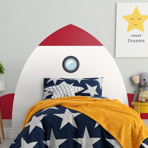 Rocket Ship Headboard Decal Space Ship Astronaut Rocket Etsy