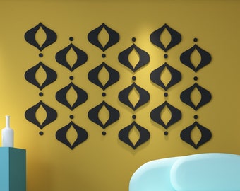 Mid Century Wall Pattern, Retro Wall Design, Abstract Wall Decor, Modern Wall Decor, Living Room Decor, SKU:MDMP