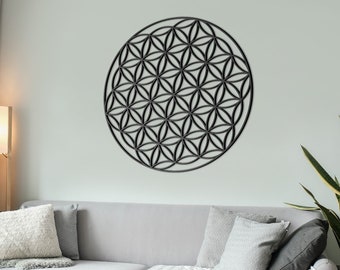 Flower of Life - Sacred Geometry - Wall Art - Mandala - Yoga - 3D - Fretwork - PVC - Geometric - Home decor - Mid Century - Modern -SKU:FLLI