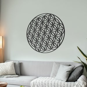 Flower of Life - Sacred Geometry - Wall Art - Mandala - Yoga - 3D - Fretwork - PVC - Geometric - Home decor - Mid Century - Modern -SKU:FLLI