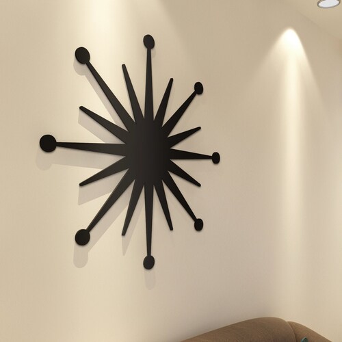 3D Starburst Mid Century Wall Art Mid-century Modern - Etsy
