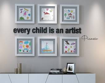 Every child is an artist, Picasso Quote, Playroom Art Room Bedroom, Housewarming Gift, SKU:ECIA