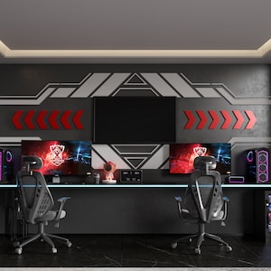 Gaming Room 3D Wall Decor, Video Games Sign, Gameroom Sign Gifts, Sci-fi Wall Decor, SKU:SF3D