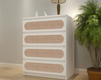 Melides Malm Overlay, Furniture Dresser Laminated Appliques, Textured Wood Imitation, SKU:MEMA