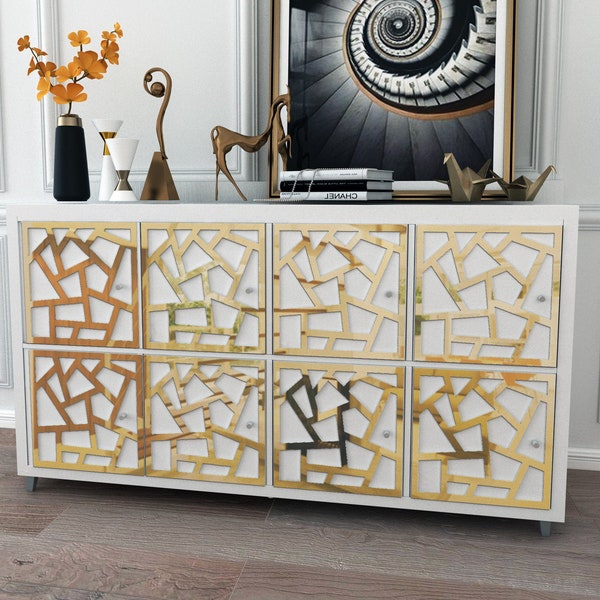 Braga, KALLAX Decor, 1 panneau, Applique de meuble, Superposition de meuble, Meubles remis à neuf, Hack décoratif DIY, SKU : BRKLX